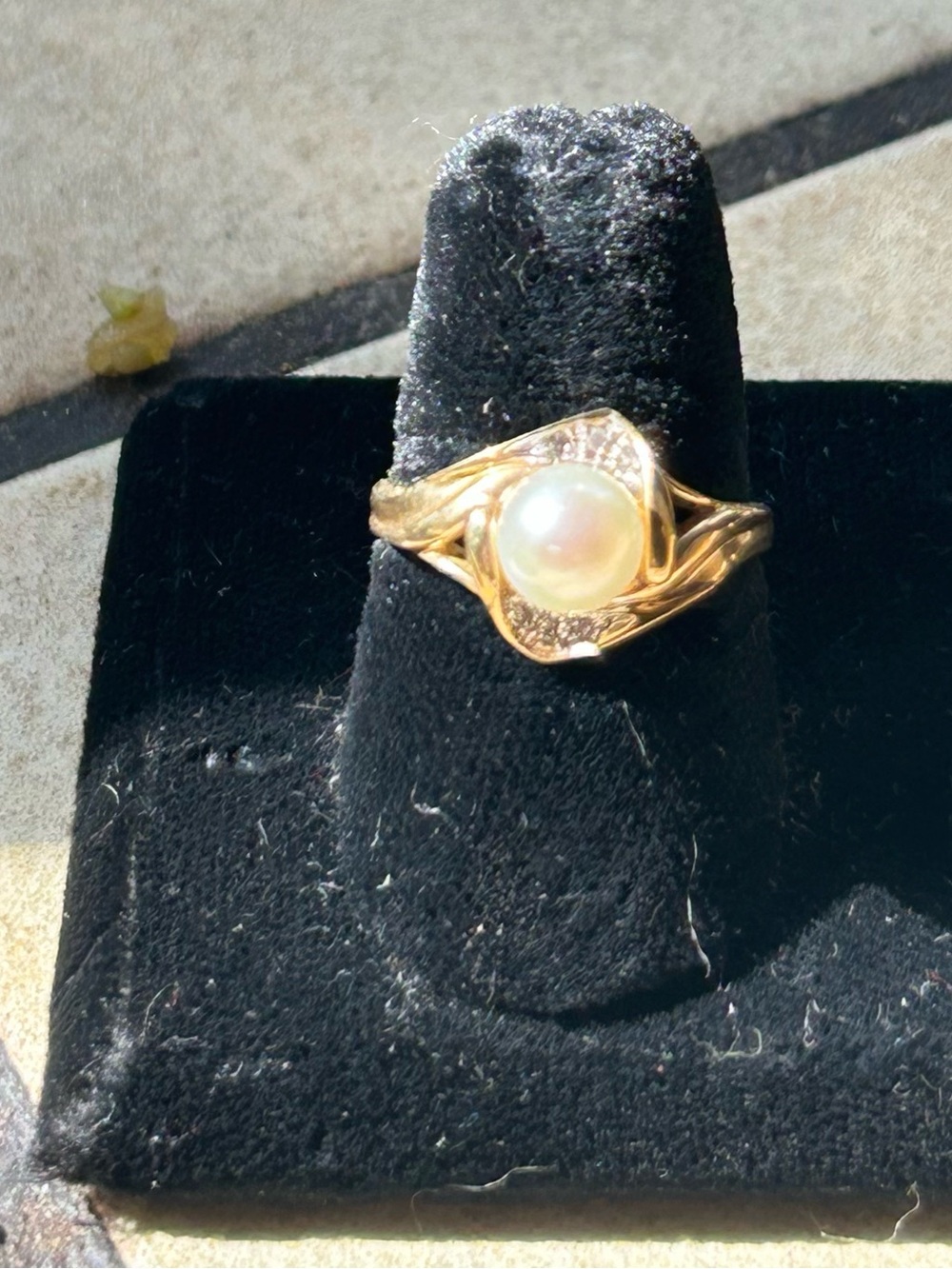 Gold Pearl Accent Ring - Women's Jewelry
